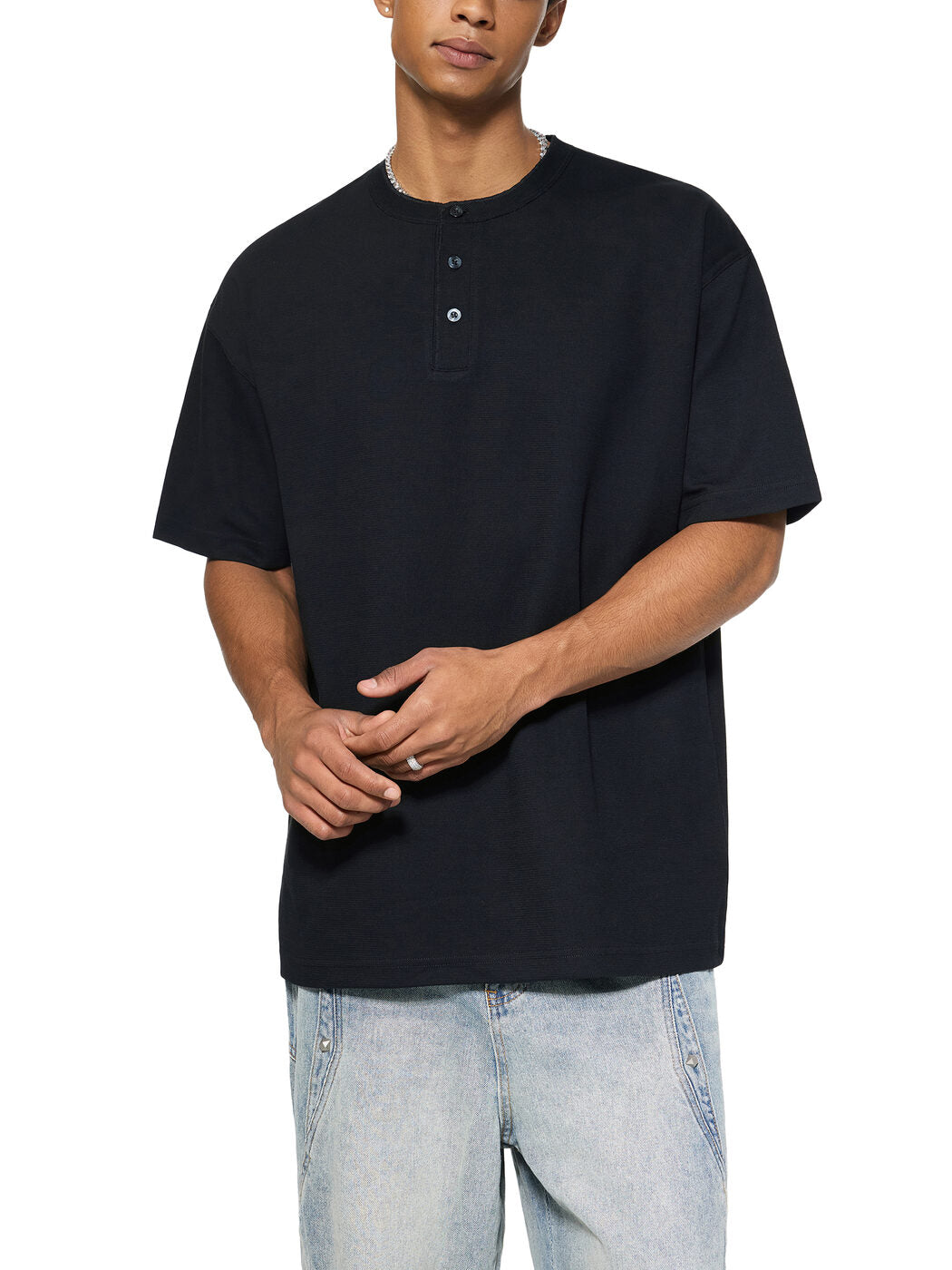 Short Sleeve Henley — JAQUE VION