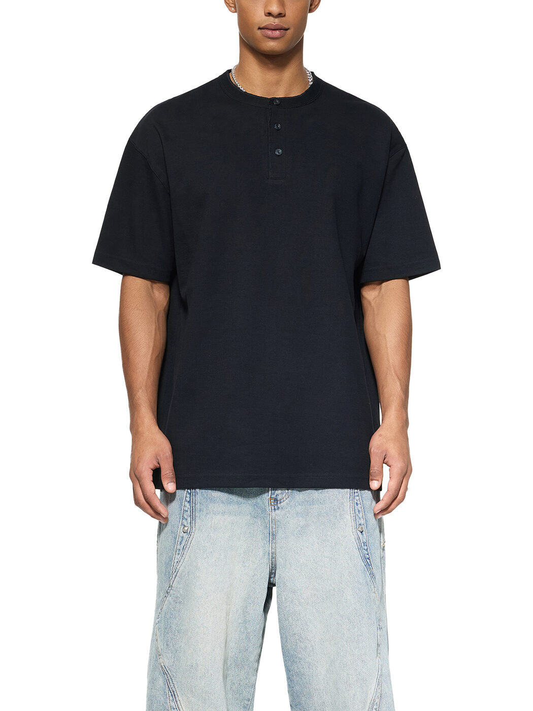Short Sleeve Henley — JAQUE VION