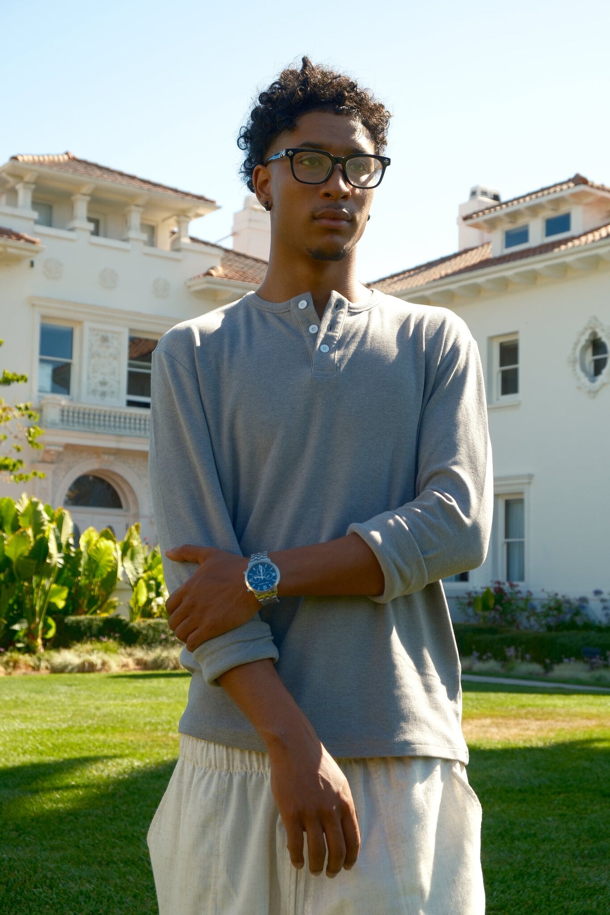 LONG SLEEVE HENLEY SHIRT — SS26 campaign